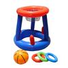 Inflatable Basketball Hoop Ring Toss Game Summer Swimming Water Sports Toys Outdoor Beach Party Pool Interactive Floating Toy