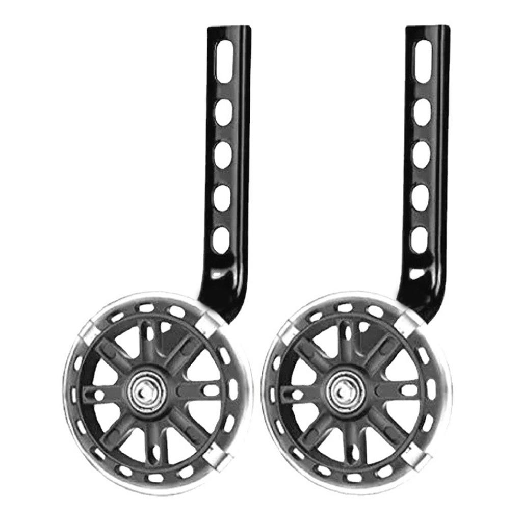 Kids Bike Auxiliary Wheels Children Bicycle Training Wheels for Boys Girls Safe Riding Black
