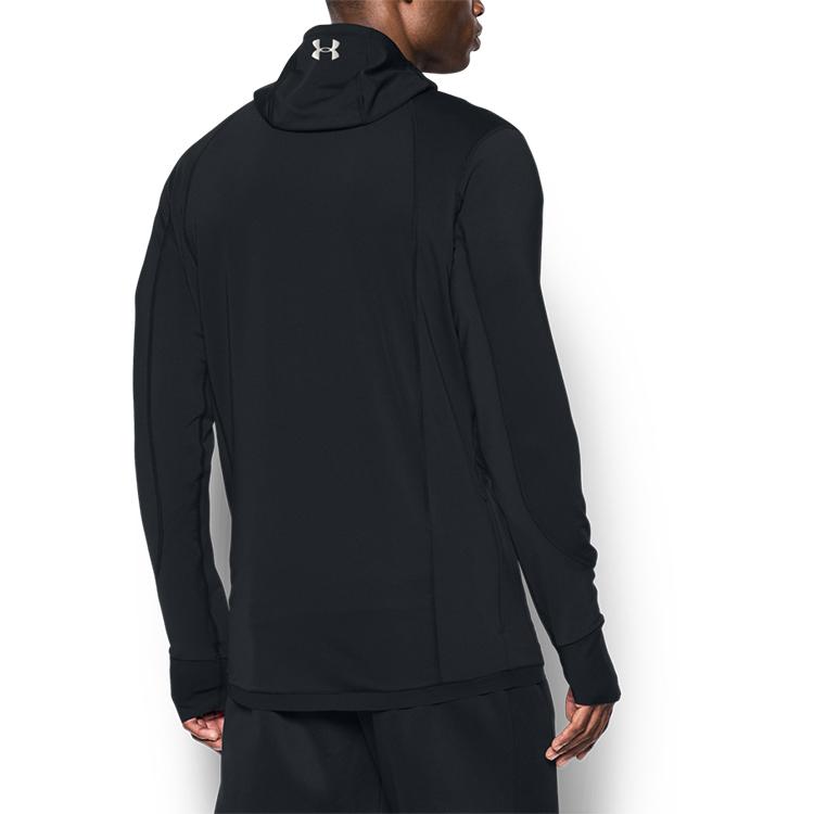 Under Armour Беговая толстовка с капюшоном и длинными рукавами, мужская, черная 1298837-001