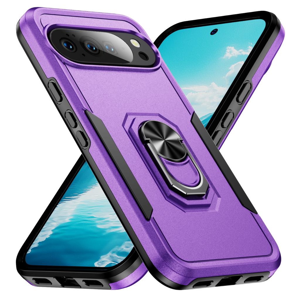 Военный прочный чехол-подставка с магнитным кольцом для Google Pixel 10 9 8 7 6 A Pro XL Прочный матовый гибридный противоударный защитный чехол