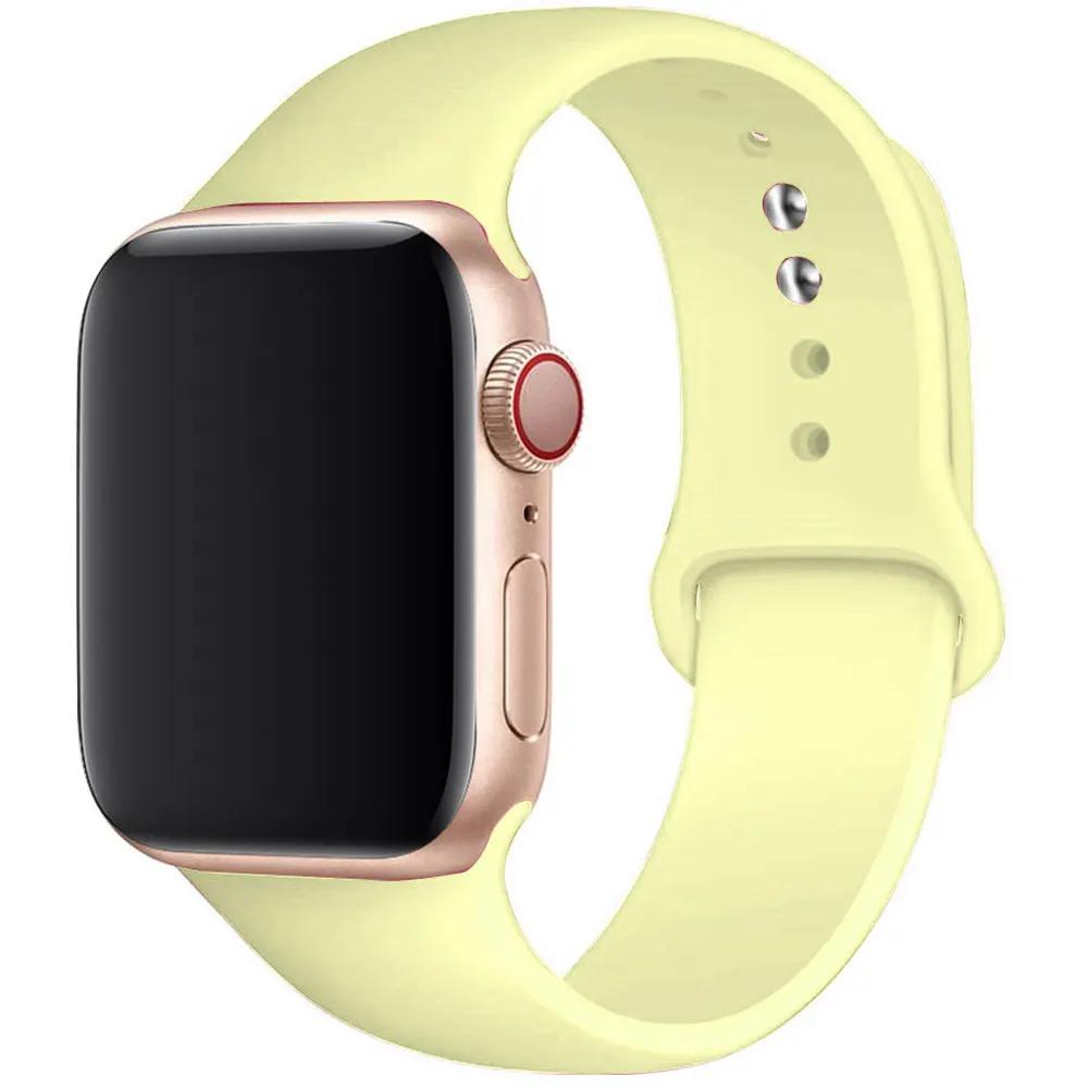 Силиконовый ремешок для Apple Watch Band 44 мм 40 мм 49 мм 45 мм 41 мм 38 мм 42 мм Correa Belt Bracelet IWatch Series 9 8 7 6 5 3 SE Ultra 2