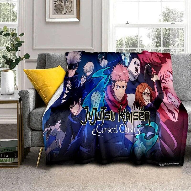 Jujutsu Kaisen Anime Itadori Yuji Blanket,Soft Throw Blanket for Home Bedroom Bed Sofa Picnic Travel Office Cover Blanket Kids