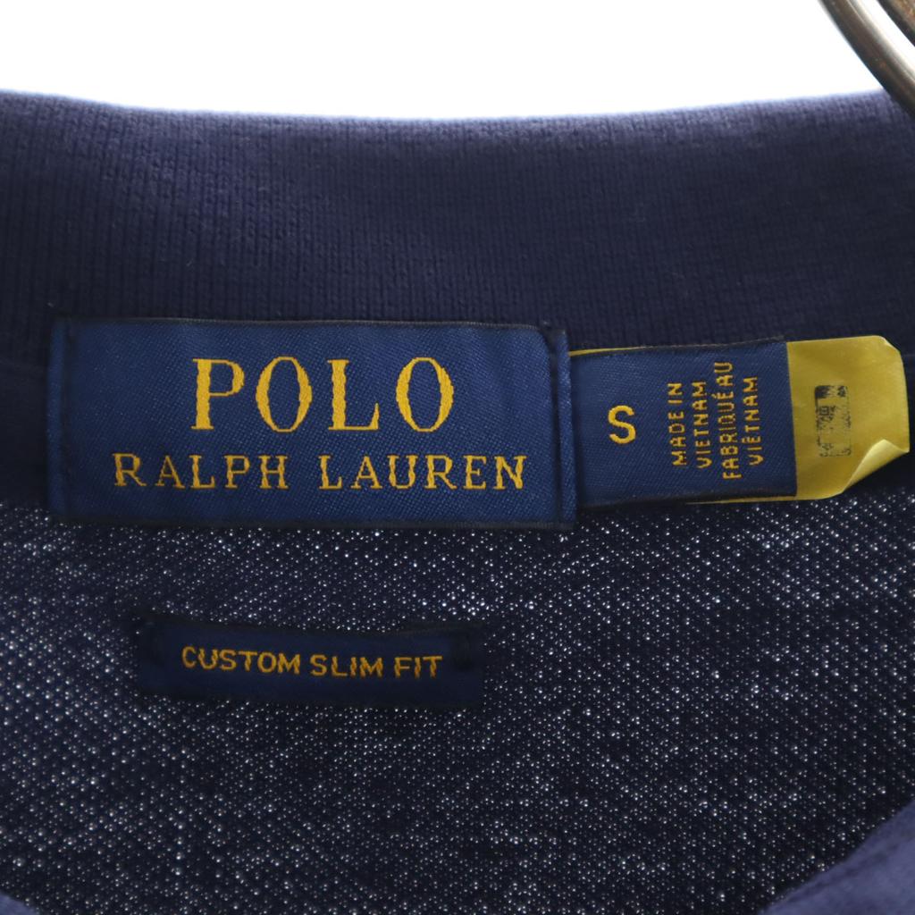 Polo Ralph Lauren Поло с мишкой Поло с коротким рукавом S Темно-синий Ткань Kanoko Мужское Б/У