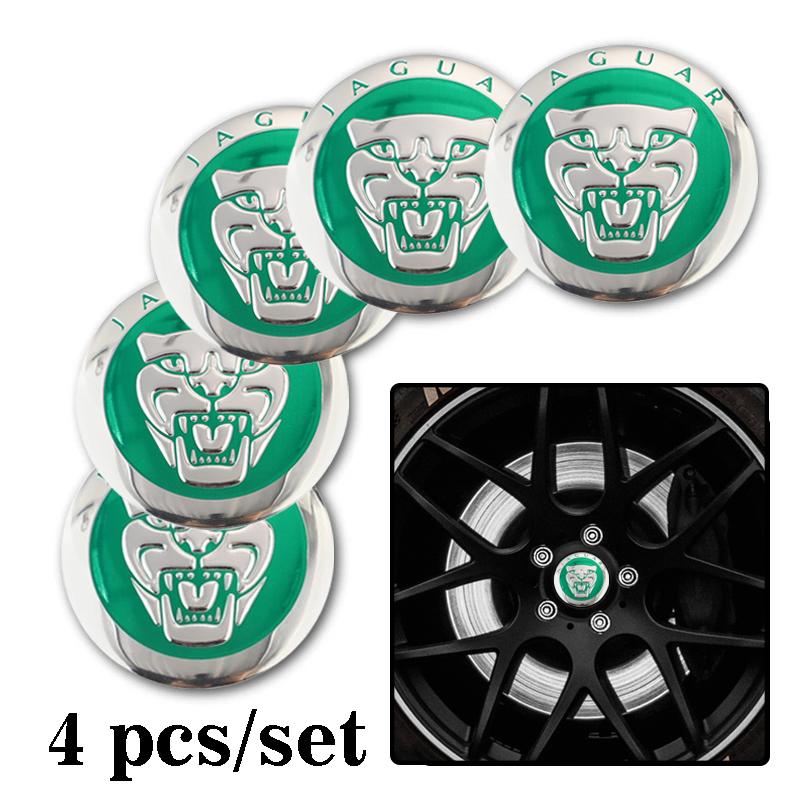 4Pcs Car Emblem Wheel Hub Center Cap Sticker Rim Badge Cover For Jaguar X-Type S-Type XFR X XE XF XJ F-Type F-Pace E-Pace I-Pace ZZ6