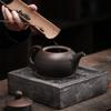 Ретро-резной фиолетовый керамический чайник, китайский чайник для кунг-фу, одинарный чайник, наборы для приготовления чая пуэр, китайский чайник