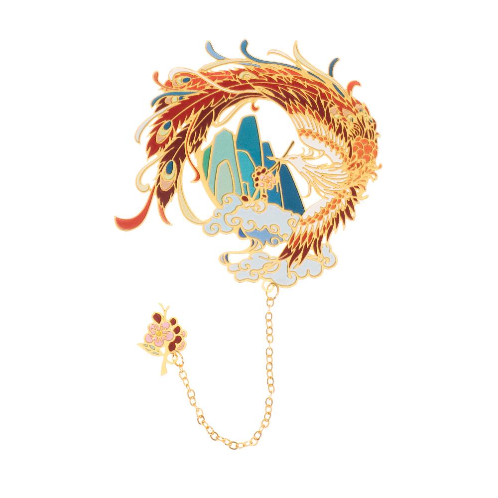 Канцелярские товары, металлический кулон в китайском стиле, ретро нумерация страниц, латунная закладка, окрашенная книжная клипса