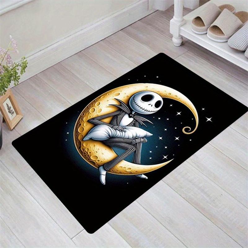 1pc The Nightmare Before Christmas Pattern Area Rug Soft Flannel Floor Mat for Living Room,Office,Bedroom and Carpet