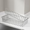 Silver Cutlery Drying Rack Large Capacity Cutlery Storage Basket  for Kitchen
