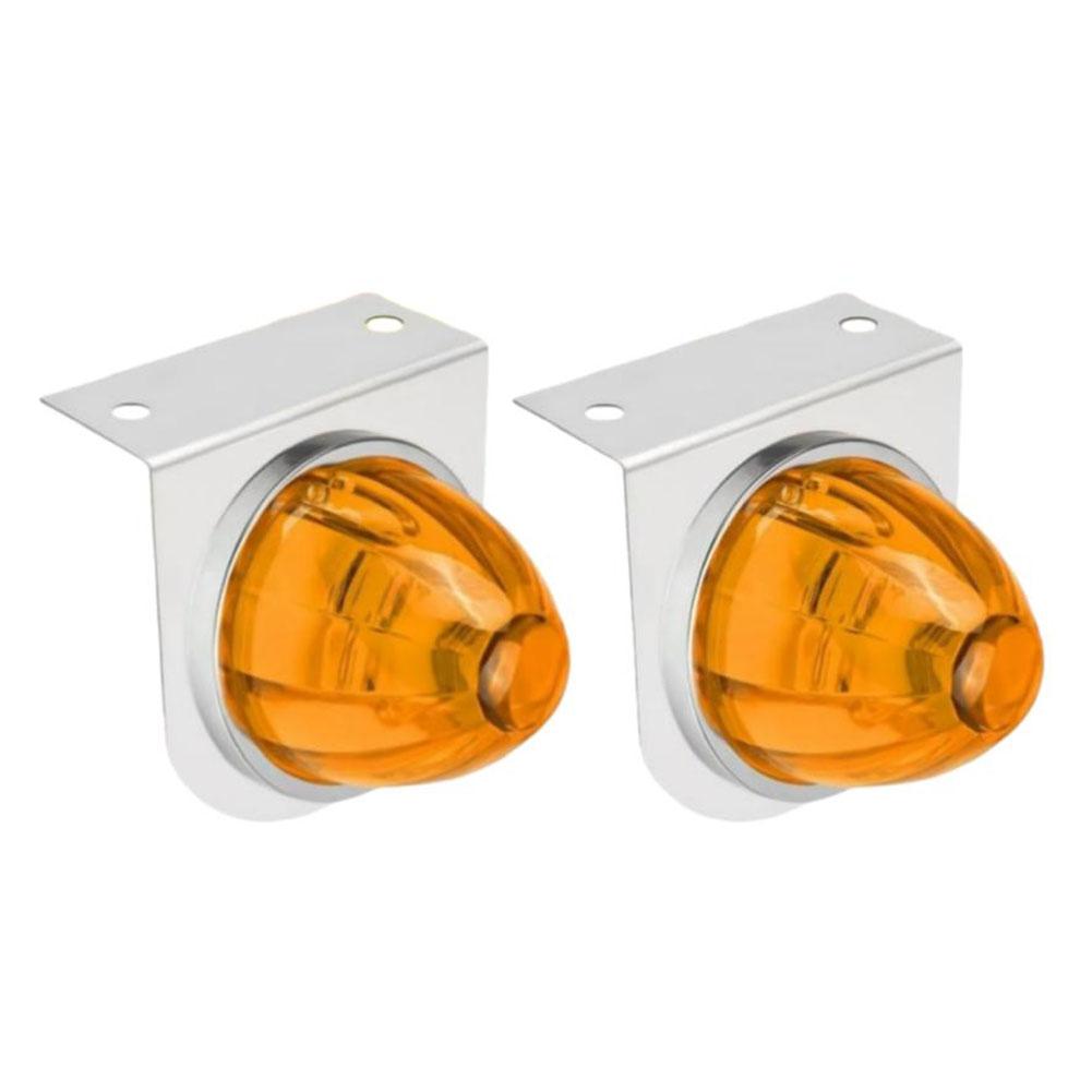 2PCS Watermelon Marker Lights LED Side Marker Indicator Turn Signal Brake Lamp With Brackets For Vehicles And Ships Truck