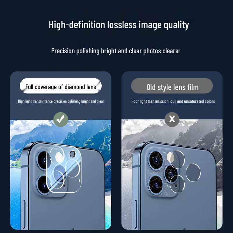 Совместимая защита объектива камеры для iPhone 16 Pro Max/17 Pro Max/17 Air