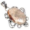 Pendant Fossil Coral Gemstone Handmade Mother'Day Silver Jewelry 2"