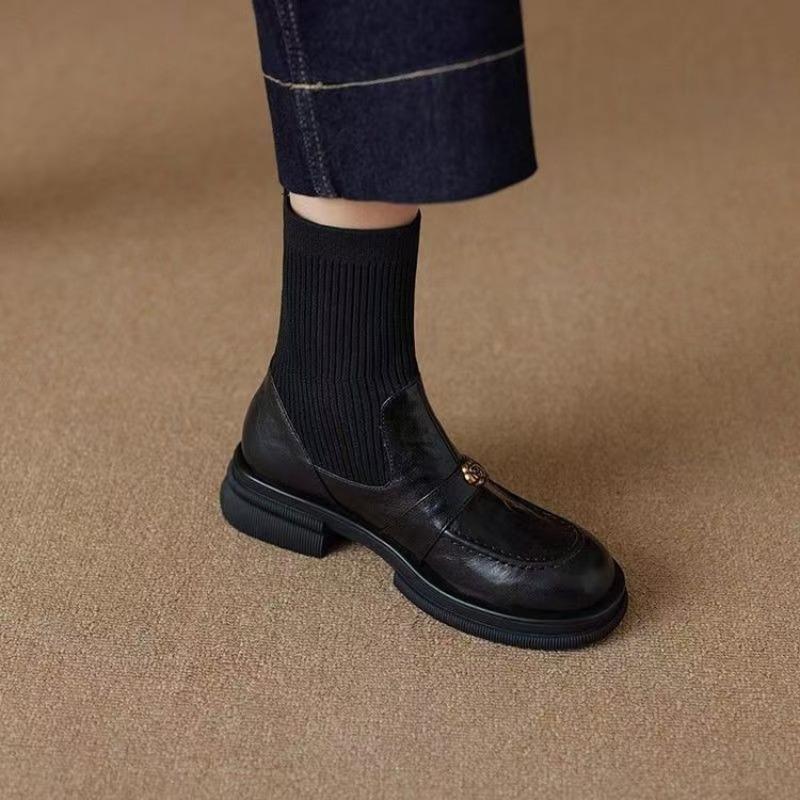 Эластичная обувь, носки и ботинки - Новые стили для осени и зимы. Женские ботильоны на плоской подошве.