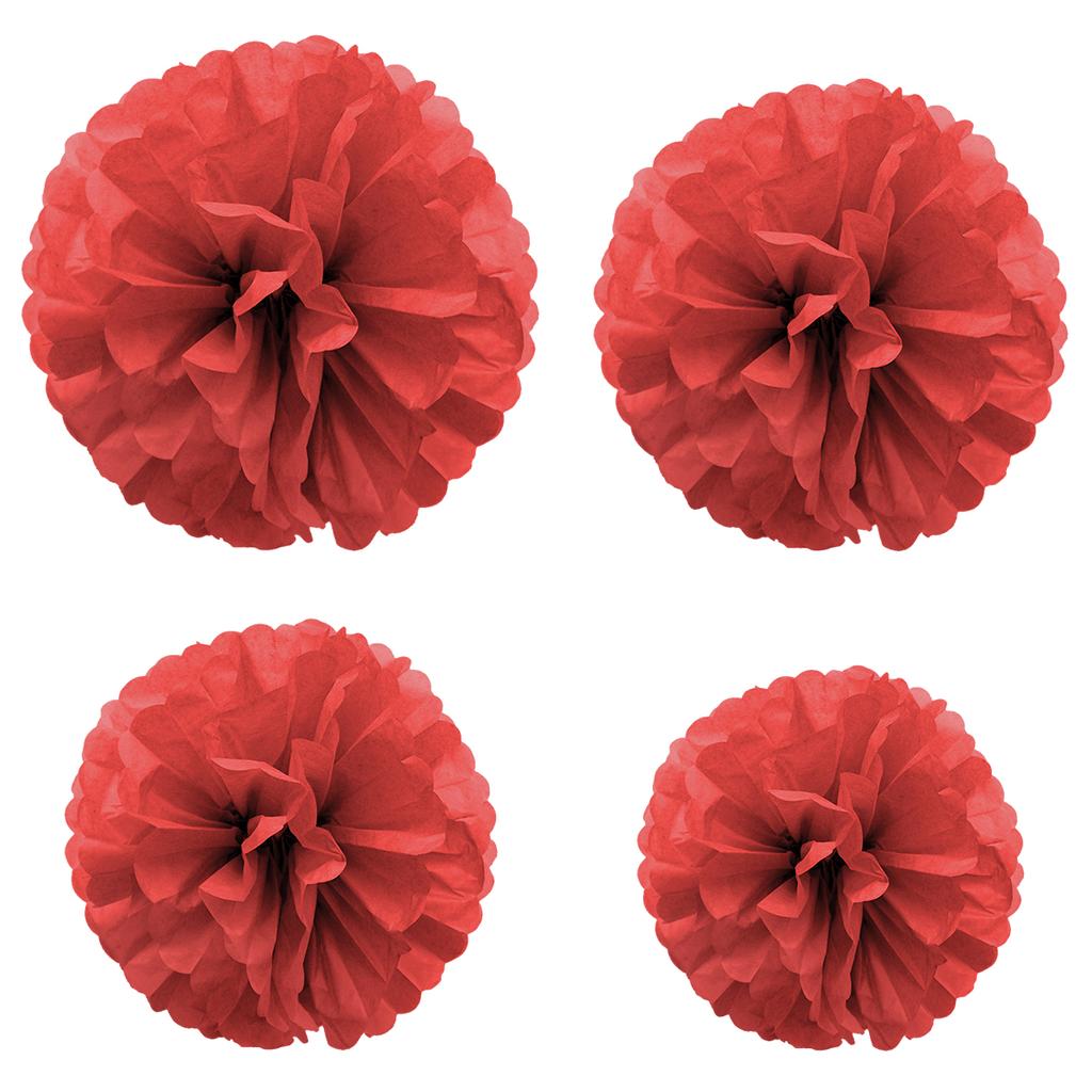 1 шт. Набор 7,8 дюйма Красный Бумажный Помпон Бумажные Шары Помпон Бумага Для Вечеринки по случаю Дня рождения Бумажные Цветы Украшения Цветочные Шары Бумага