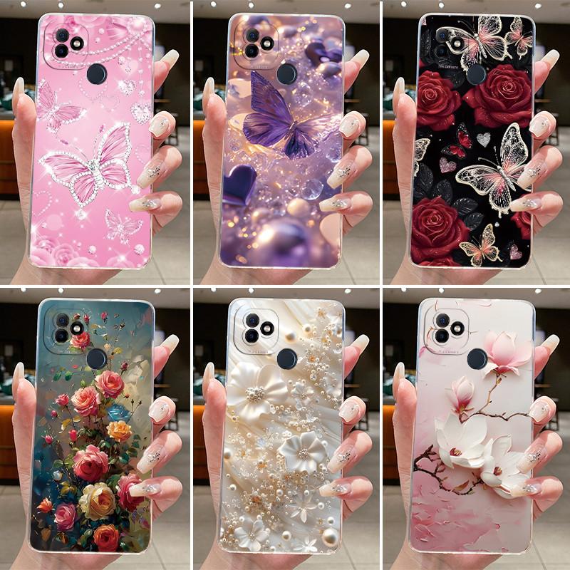 Для ITEL Vision1 Plus P36 Pro Чехол Прозрачный Роскошный Модный Бабочки Цветы Мягкий ТПУ Чехол Для ITEL Vision 1 Plus itelP36 Корпус