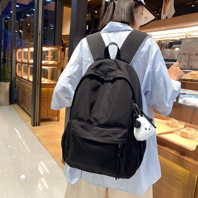 Женский рюкзак большой вместимости, однотонный, студенческий рюкзак, мужской школьный рюкзак