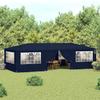 Professional Party Tent with Side Walls 4*9 m Blue 90 g m²