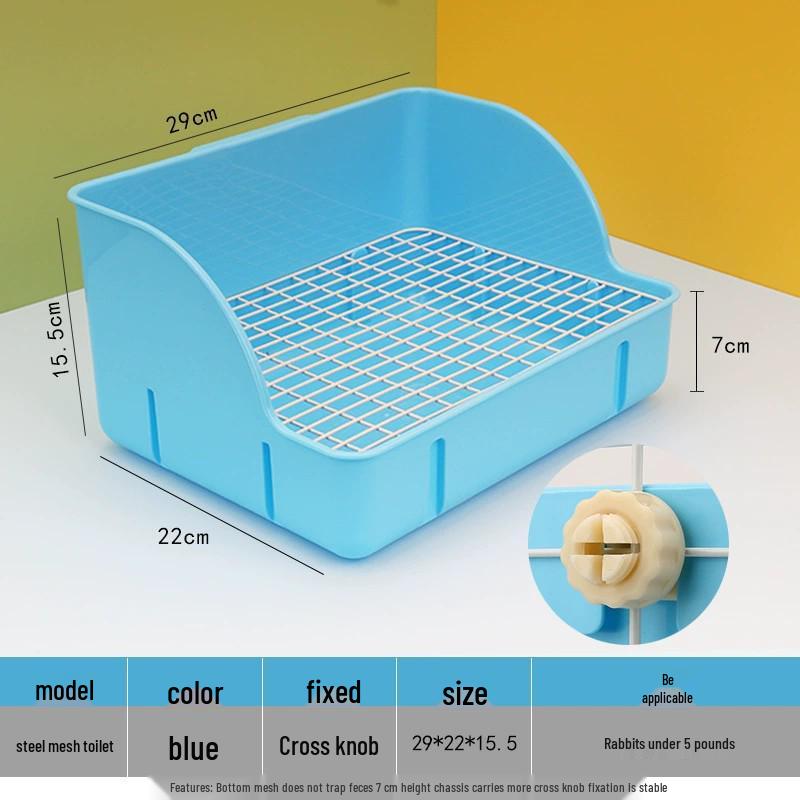 Большой пластиковый лоток для подстилки для кроликов и морских свинок с защитой от переворачивания