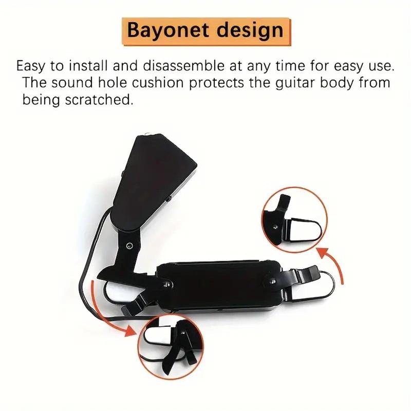 Premium Acoustic Guitar Pickup: 12-Hole Magnetic Transducer for Enhanced Sound, Adjustable Volume & Tone Knobs, Comes with High-