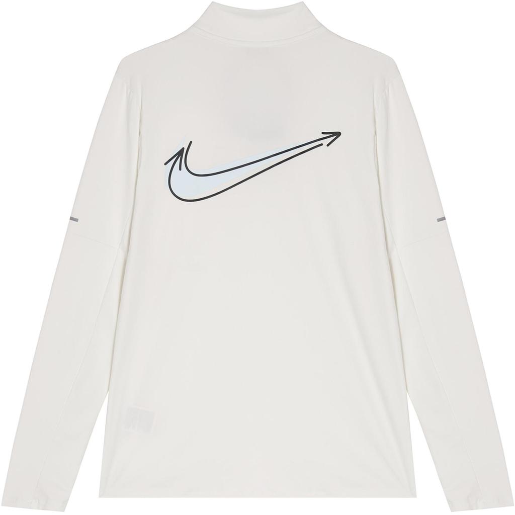 Nike Футболка с длинным рукавом Element с принтом логотипа, быстросохнущая, с защитой от солнца, для бега, удобная, мужская, топы Sail HQ4733133