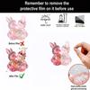 Valentine's Day Swan Bunny 2D Flat Acrylic Keychain Car Rearview Mirror Accessories Backpack Pendant