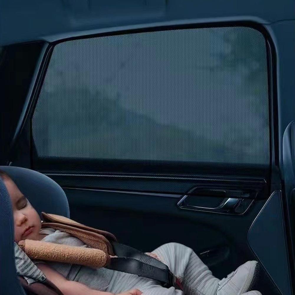 Premium Universal Car Side/Rear Window Mosquito Net, 2PCS Universal Breathable Mesh Curtain for Anti-Mosquito & Sun Protection