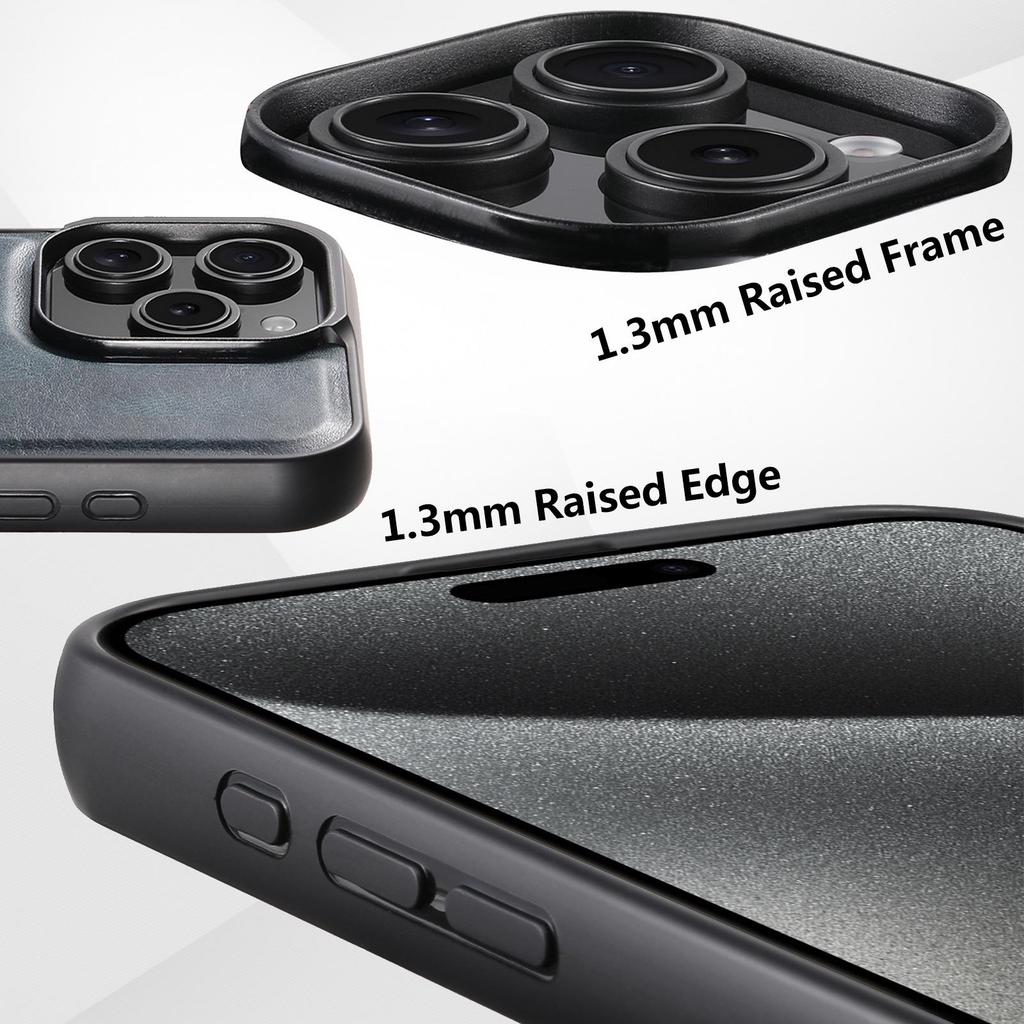 Кожаный чехол для iPhone17/Samsung S25 с магнитной вращающейся на 360° подставкой и совместимостью с беспроводной зарядкой
