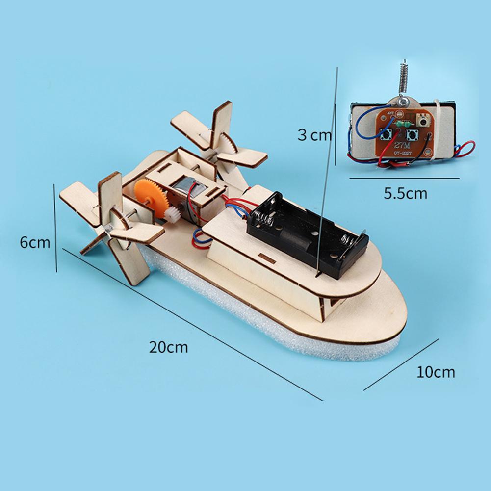 DIY Модель лодки Научные игрушки для детей STEM Электрический образовательный обучающий комплект 3D Сборка деревянной лодки Игрушка научный эксперимент комплект