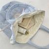 Large Capacity Bucket Bag Korean Style Fresh Lace Lunch Bag Portable Bowknot Handbag  Travel