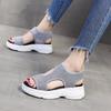 Women Sandals Wedges Footwear Summer Platform Gladiator Sandals Shoes Female Slip On Peep Toe Knitted Ladies Sneakers Casual