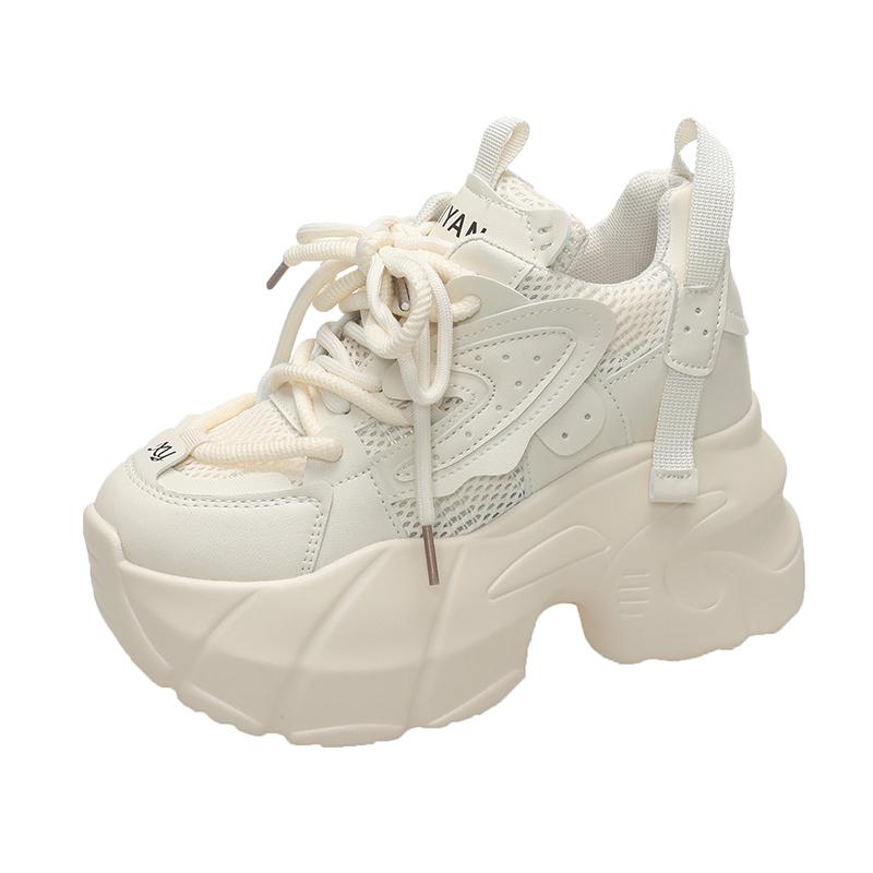 Модная женская спортивная обувь, увеличивающая рост на 9 см, сетчатый верх, толстая подошва, кроссовки для папы, весна-лето, новый стиль, подходит для маленьких размеров