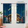 2 шт. шторы с 2D плоской печатью Сцена Рождества Радость Мир Ткань Без электричества 0 Использование для Спальни Офиса Гостиной Дома