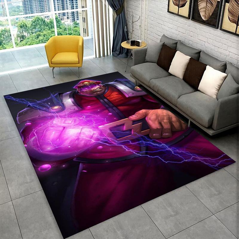 Retro Street Fighter Games Cartoon Carpet Rug for Bedroom Living Room Sofa Playroom Doormat Home Decor,Kid Area Rug Non-slip