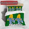 3pcs Duvet Cover Set (1*Duvet Cover + 2*Pillowcase, Without Core), Custom Name Bananas in Pyjamas Pattern Bedding Set, Home Bedroom Decor Gift