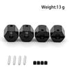 Aluminum Alloy 12mm Wheel Drive Hex Hub Adapter with Pins Replacement for Axial SCX10 90046 Tamiya CC01 1 10 Remote