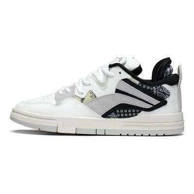 Кроссовки для скейтбординга Li Ning We Wo Pro из синтетической кожи с нескользящей подошвой и износостойкостью, женские, белые, серые, черные AECT010-3