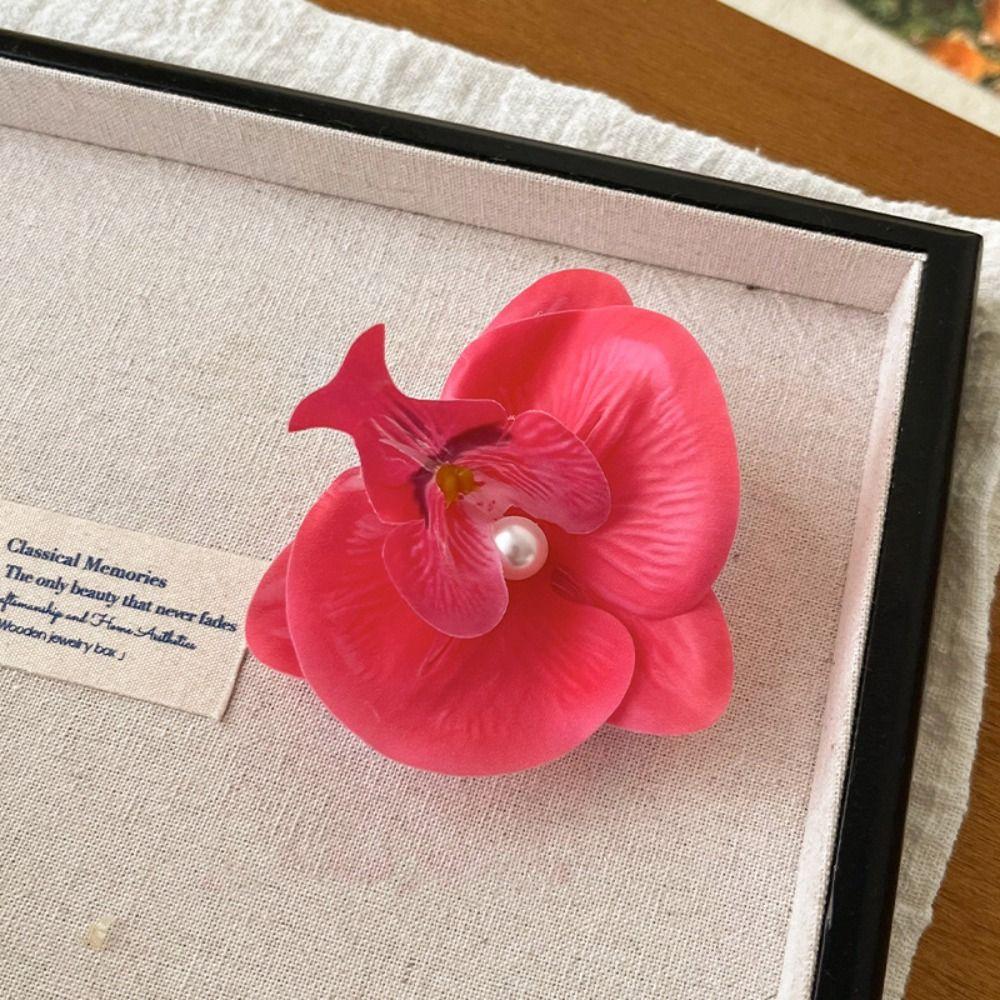 Butterfly Orchid Orchid Flower Hairpin Pearl Girl Hair Clip Sweet Flower Hair Clip Women