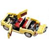 Технические блоки Fiat, классические желтые модели автомобилей, создатель моделей, сборка, игрушки для мальчиков, подарок детям