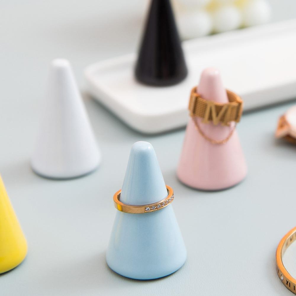 Ceramic Small Organizer Tray Jewelry Display Stand Ring Holder Jewelry Packaging Ring Display Rack