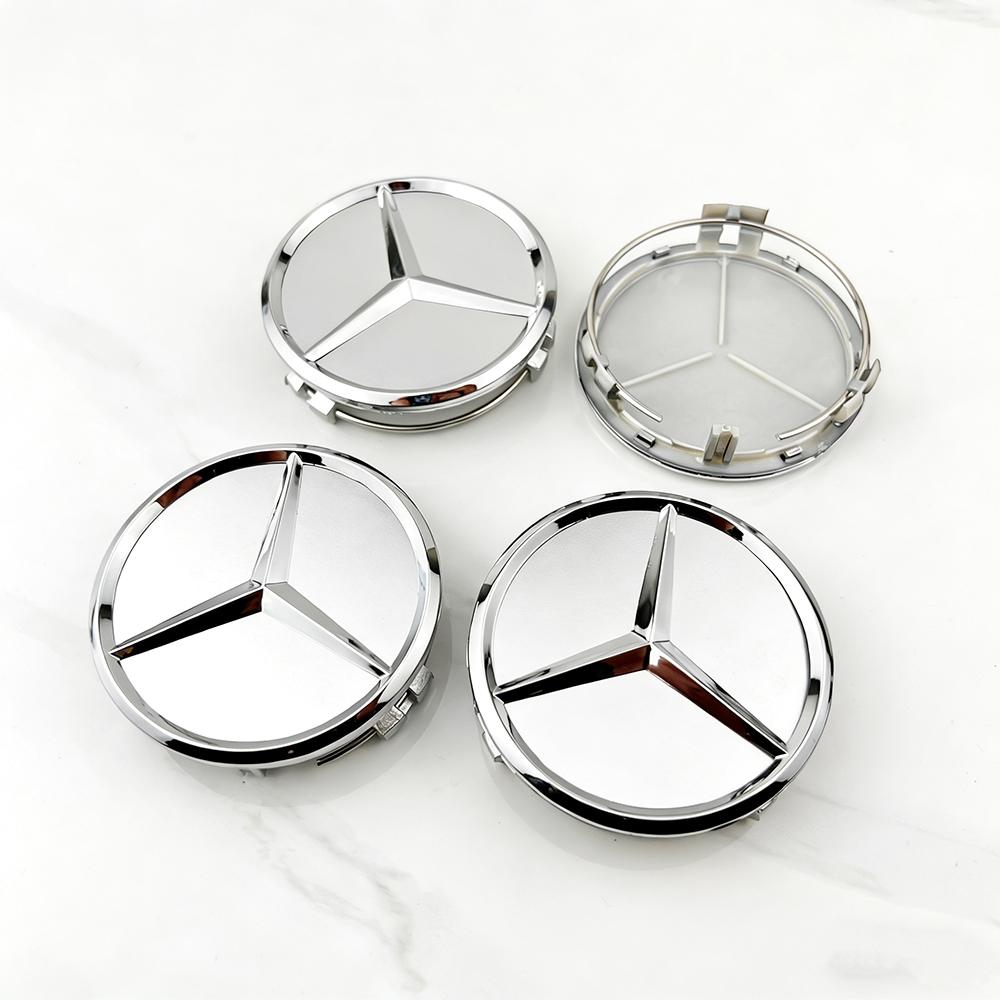 For Mercedes Benz amg 4Pcs 75mm Car Wheel Center Cap Hub Covers Badge For Mercedes Benz AMG B/C/E/S Class C43 C63 E43 E53 E63 GLC GLK CLA Accessories