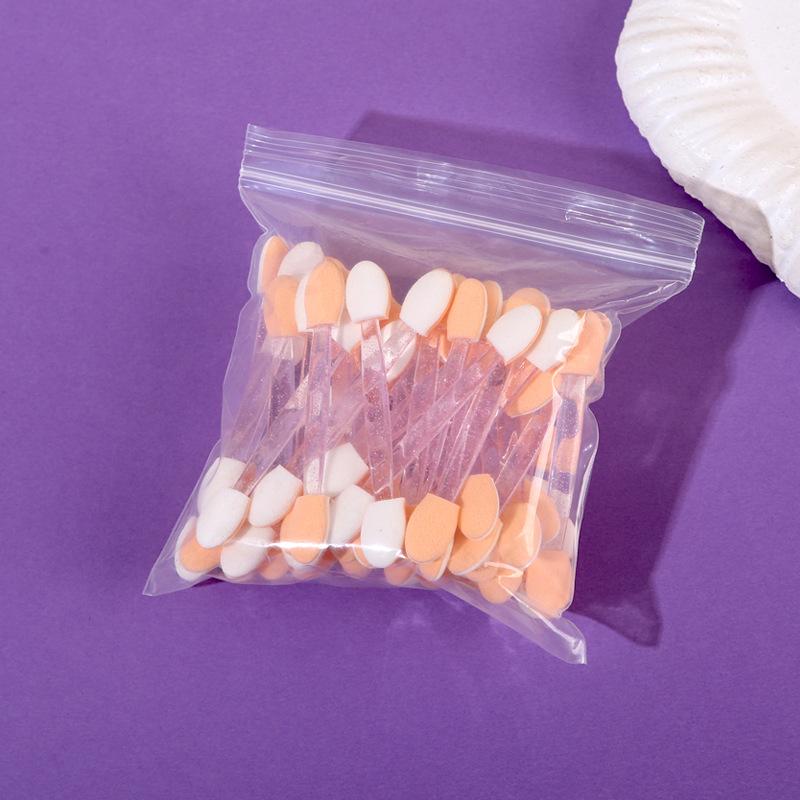 50PCS Disposable Eye Shadow Brushes Dual Sided Sponge Nylon Makeup Eye Shadow Brushes For Cosmetic Applicator Make Up Hot