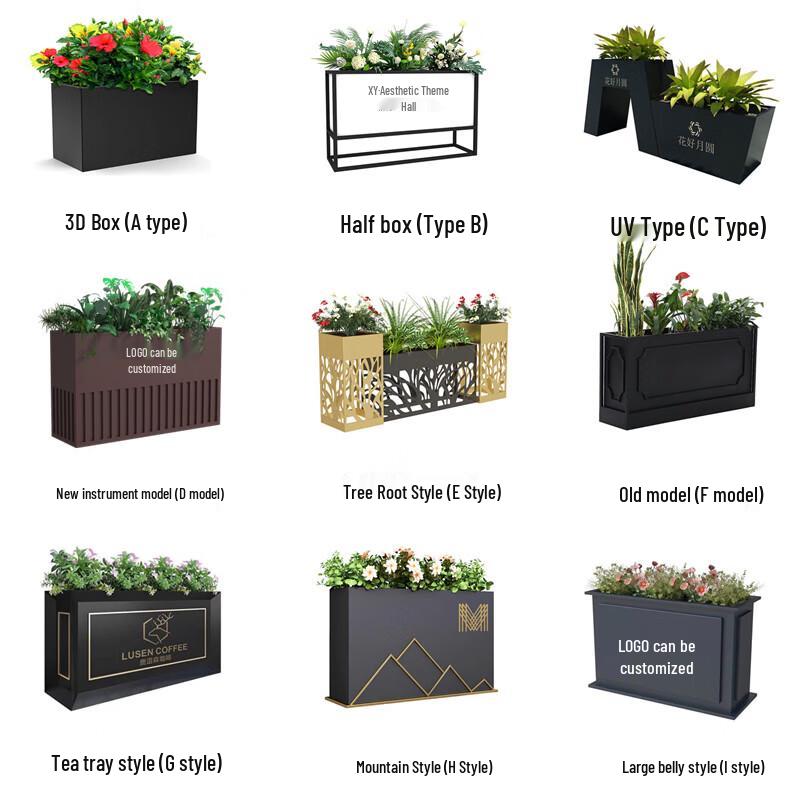 Stainless Steel Outdoor Rectangular Planter Box