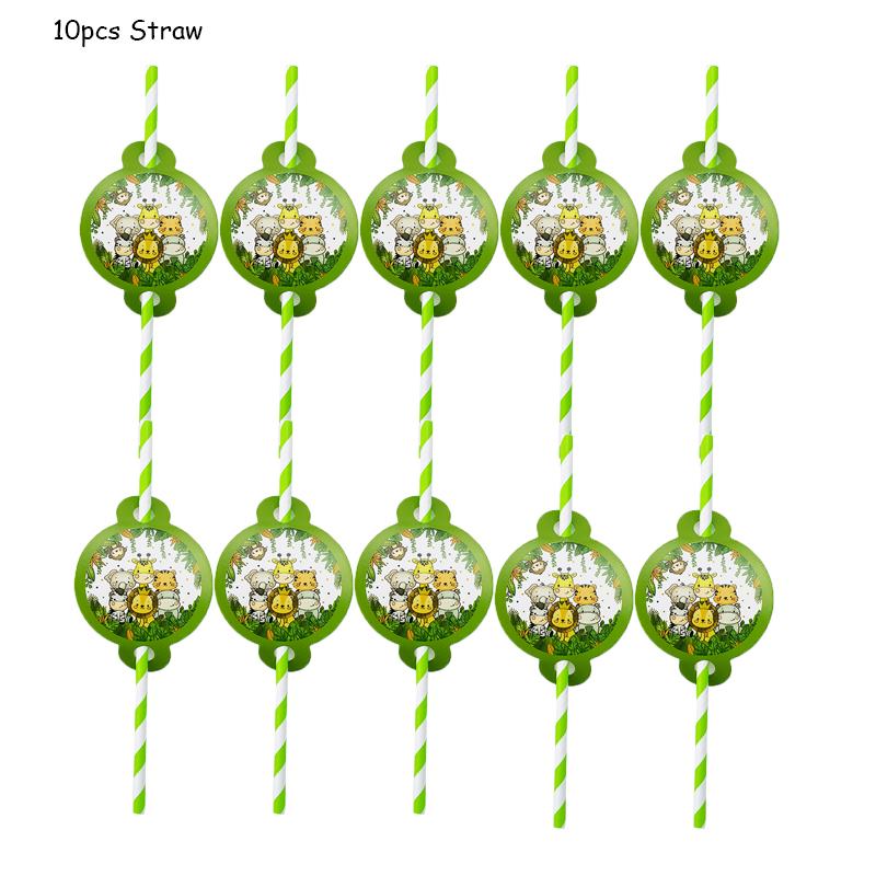 Лесные животные украшения для вечеринок Лев Тигр Одноразовая посуда Бумажные тарелки Стаканы День рождения Baby Shower Дети сувениры Товары для вечеринок