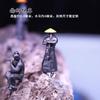 Qiaolin 3D-печать Древняя модель Миниатюрный пейзаж Зонт Ли Бо Женщина-лодочник Песочный стол Миниатюрные смоляные фигурки для песочного стола