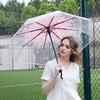 Creative Hand Movement Transparent Male Female Umbrella Cherry Blossom Style Personalized Couple Student Clear Beach Umbrella