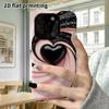 Phone Case: 2D flat design suitable for iPhone 18, 17, 16, 15, 14, 13 Pro film protective case, couple style, swirling black heart, Christmas and Hall