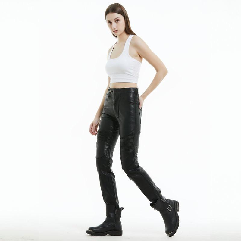 Womens Motorcycle Riding Pants Retro Casual Biker Waterproof Windproof With Silicone Padding