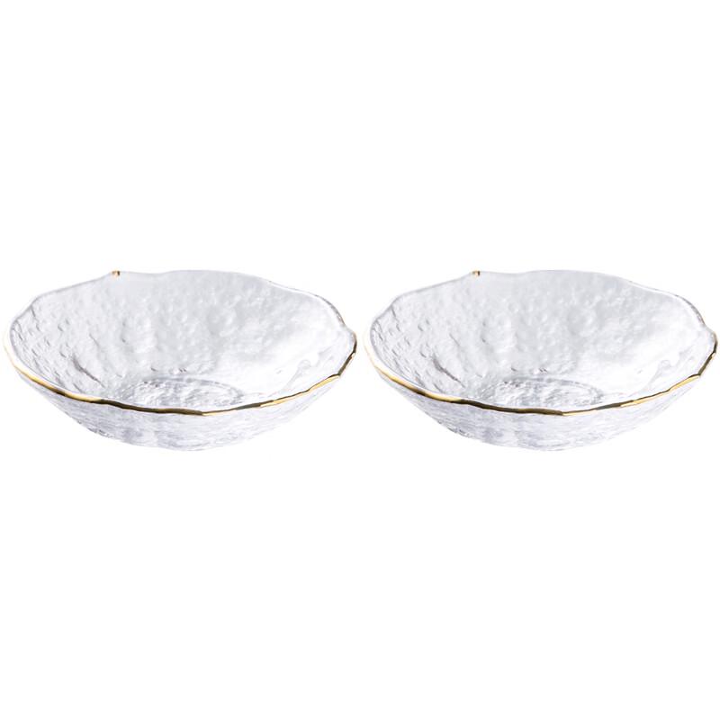 IJARL Элегантный набор стеклянных тарелок для фруктов и десертов (2-Pack)