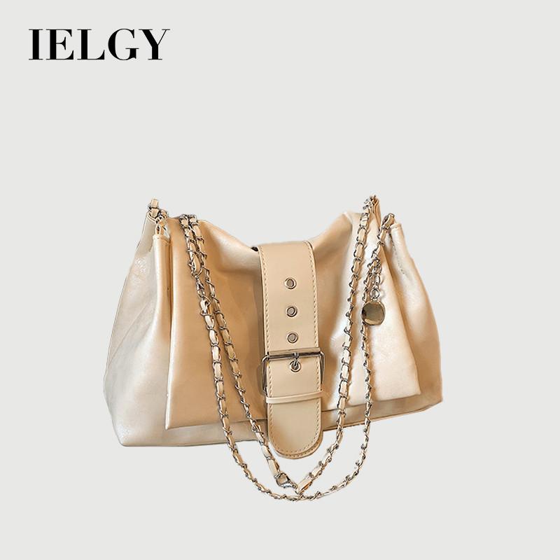 IELGY Large-Capacity Commuter Tote Bag Spring Summer Cross-Body All-Match Chain Shoulder Bag