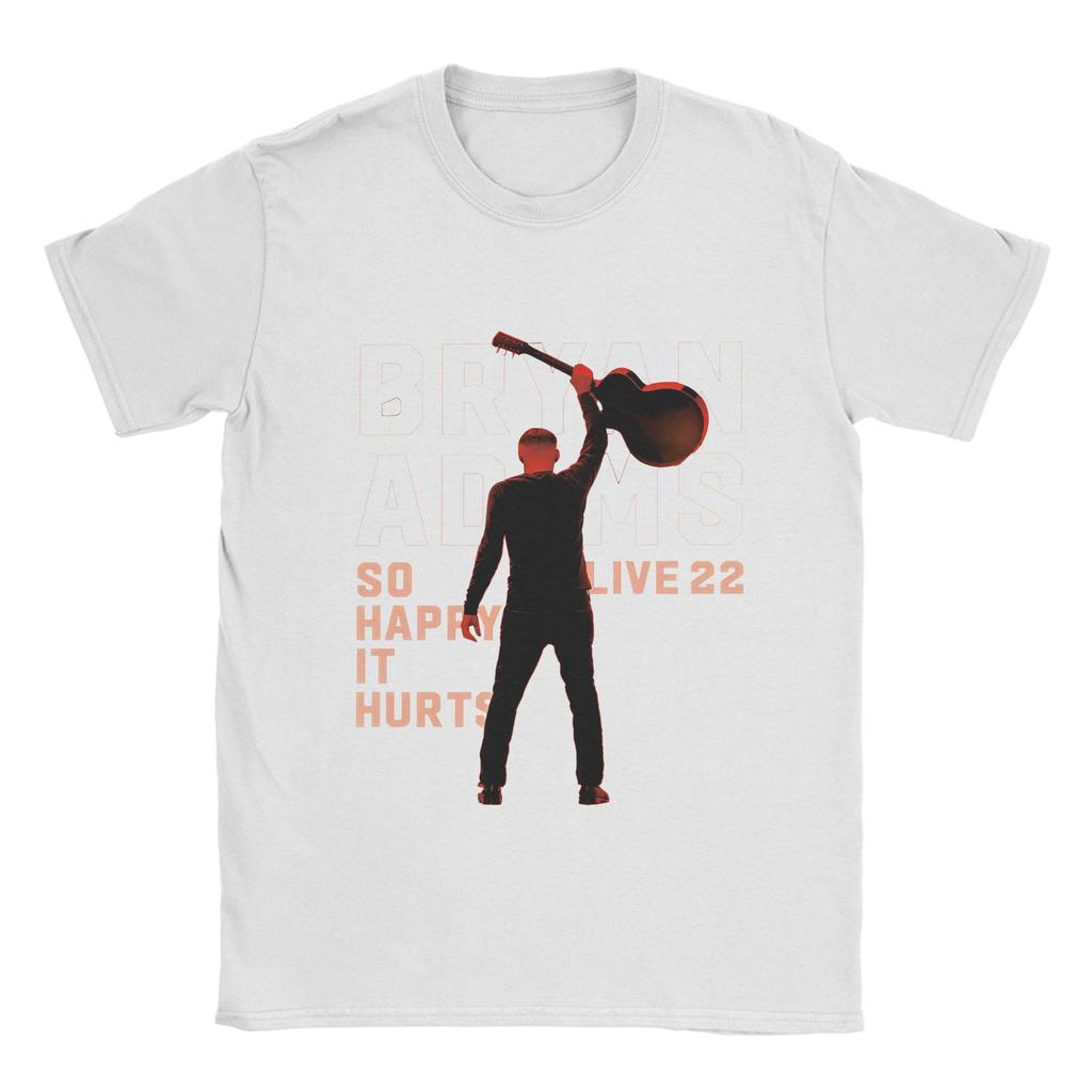 Новинка Новая Популярная Футболка Bryan Adams Мужская Хлопковая Футболка с Круглым Вырезом Футболки с Коротким Рукавом Летняя Одежда