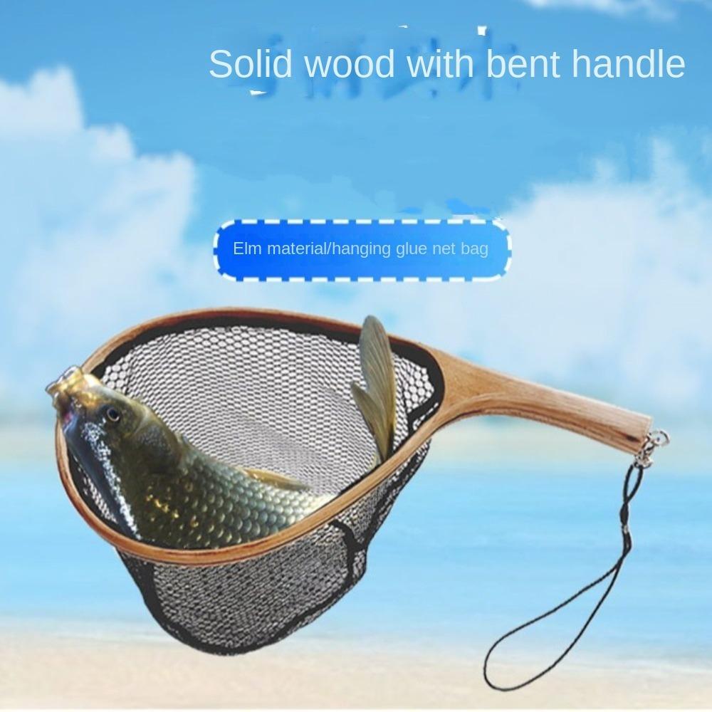 Wooden Handle Trout Net Landing Net Fishing Equipment Trout Fishing Mesh Trout Landing Net